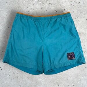 Vintage Nike ACG Nylon Shorts Fits Men's Large Blue‎ Logo 90s Hiking Tech Gorp